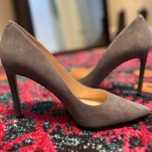 Nine West Grey Suede Tatiana Heels Size 9